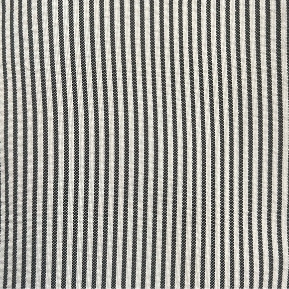 Le Suit Blazer Women 8 Seersucker Ibiza Pinstripe B/W Turn Back Cuff Career Boss - Picture 9 of 14